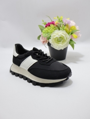Buty sportowe damskie na płaskim (36-41) XBC-25611 BLACK