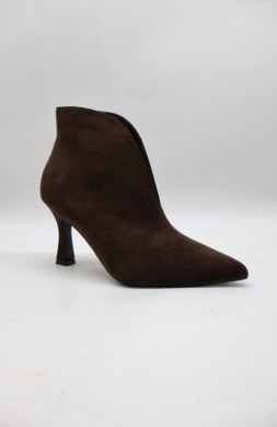 Botki damskie na szpilce (36-41) M138 BROWN