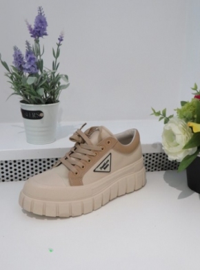 Buty sportowe damskie na płaskim (36-41) B70 BEIGE