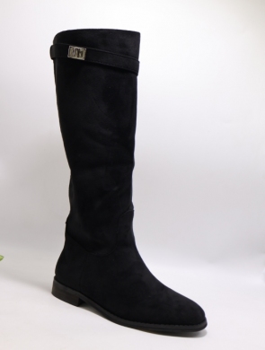 Kozaki damskie ocieplane na płaskim (36-41) 88-2 BLACK