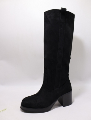 Kozaki damskie ocieplane na obcasie (36-41) LH-8 BLACK
