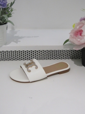 Klapki damskie na płaskim (36-41) M20 WHITE