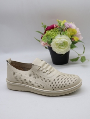 Półbuty damskie na płaskim (39-43) 25167-4 BEIGE