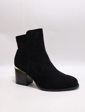 Botki damskie ocieplane na obcasie (36-41) BM65 BLACK