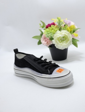 Trampki damskie na płaskim (36-41) LL1876 BLACK
