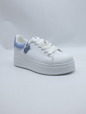 Buty sportowe damskie na płaskim (36-41) 0-1691 WH/BLUE