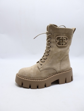 Botki damskie na płaskim (36-41) 833S KHAKI/SU