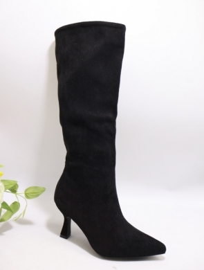 Kozaki damskie ocieplane na szpilce (36-41) JW237 BLACK