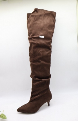 Kozaki damskie ocieplane na szpilce (36-41) T328 BROWN