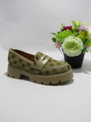 Mokasyny damskie na płaskim (36-41) YDF-40 KHAKI