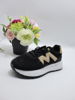 Buty sportowe damskie na płaskim (36-41) 5859 BLACK