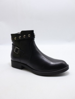 Botki damskie ocieplane na płaskim (36-39) K122005A BLACK