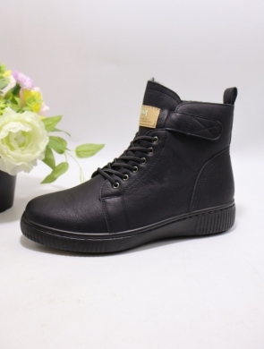 Botki damskie ocieplane na płaskim (36-42) SG966-1 BLACK