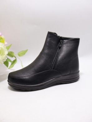 Botki damskie ocieplane na płaskim (36-41) J22-10 BLACK