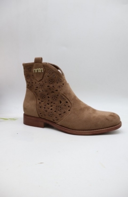 Botki damskie na płaskim (36-41) H256A COFFE