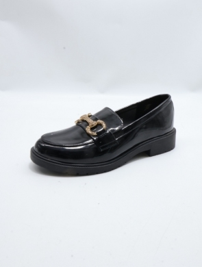 Mokasyny damskie na płaskim (36-41) 100-352 BLACK