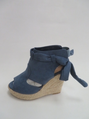 Sandały damskie na koturnie (36-41) 100-710 BLUE