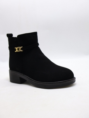 Botki damskie ocieplane na obcasie (36-41) W111 BLACK