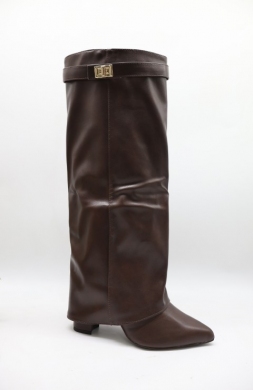 Kozaki damskie na obcasie (36-41) BM177 BROWN