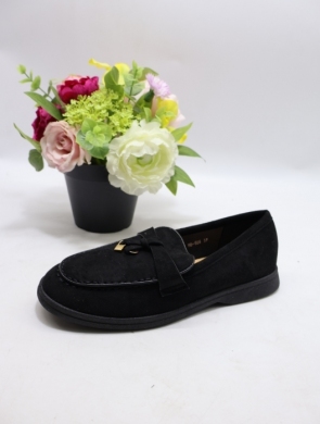 Mokasyny damskie na płaskim (36-41) H8-585 BLACK
