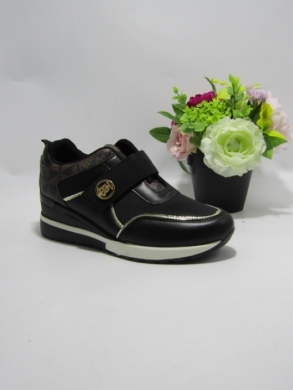 Buty sportowe damskie na koturnie (36-41) LO-1024 BLACK/BROWN