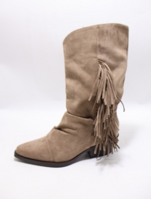 Kozaki damskie na obcasie (36-41) T315 KHAKI