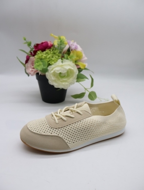 Buty sportowe damskie na płaskim (36-41) 6548 BEIGE