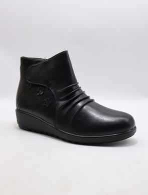 Botki damskie ocieplane na płaskim (37-42) CK225-01 BLACK