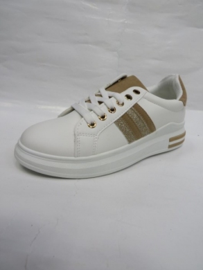 Buty sportowe damskie na płaskim (36-41) 1030 WHITE/KHAKI