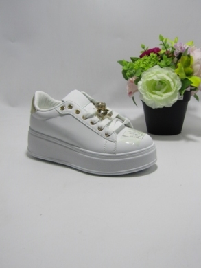 Buty sportowe damskie na płaskim (36-41) AF23-203WH/GOLD