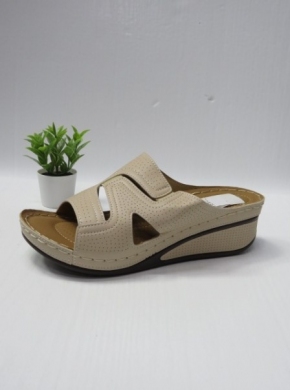 Klapki damskie na koturnie (36-41) 0-18 BEIGE