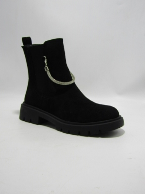 Botki damskie ocieplane na płaskim (36-41) LG 855 BLACK