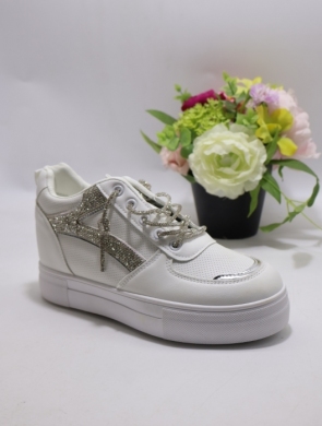 Buty sportowe damskie na płaskim (37-41) WW091 WHITE
