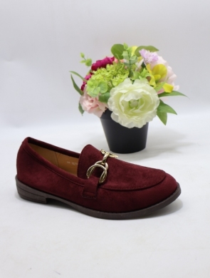 Mokasyny damskie na płaskim (36-41) H8-1027 WINE