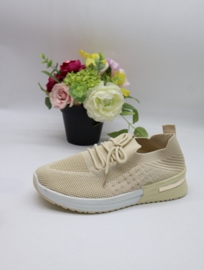 Buty sportowe damskie na płaskim (36-41) FM25 BEIGE