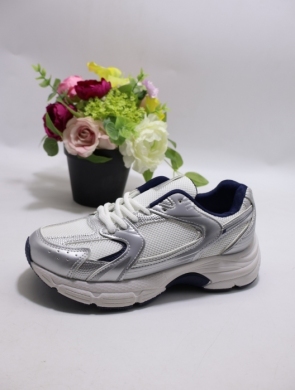 Buty sportowe damskie na płaskim (36-41) BO-1707 SILVER