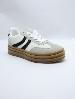 Buty sportowe damskie na płaskim (36-41) I520 WHITE