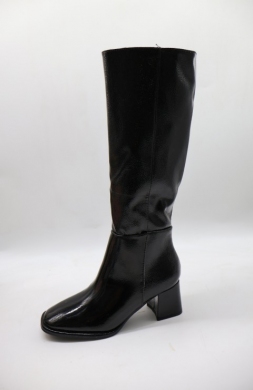 Kozaki damskie ocieplane na obcasie (36-41) L002A BLACK