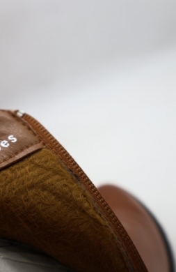 Botki damskie ocieplane na obcasie (36-41) 598 CAMEL