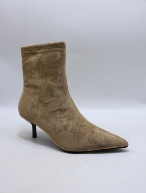 Botki damskie ocieplane na szpilce (36-41) 8-985 KHAKI