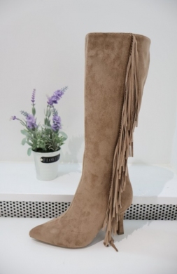 Kozaki damskie na szpilce (36-41) DQR9222 KHAKI