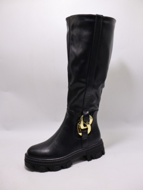 Kozaki damskie na płaskim (36-41) 25152-3 BLACK