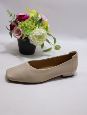 Baleriny damskie (36-41) P-317 BEIGE-SKÓRA