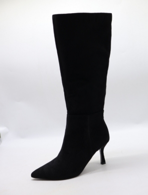 Kozaki damskie ocieplane na szpilce (36-41) H8-996 BLACK