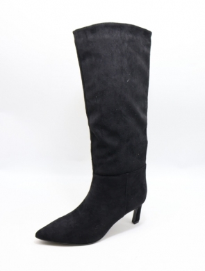 Kozaki damskie ocieplane na szpilce (36-41) 9937 BLACK