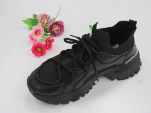 Buty sportowe damskie na płaskim (36-41) J2271-1 BLACK