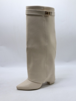 Kozaki damskie na obcasie (36-41) SM569 BEIGE