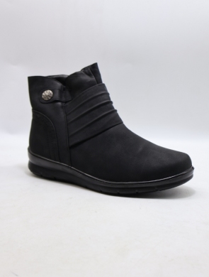 Botki damskie ocieplane na płaskim (37-42) CK225-02 BLACK