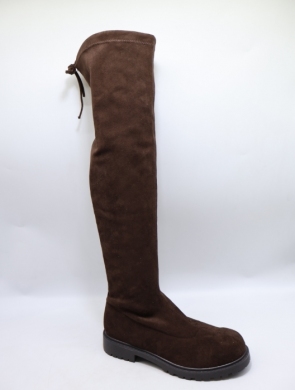 Kozaki damskie na płaskim (36-41) GY62-2 BROWN