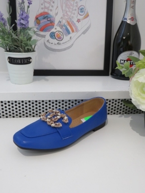 Mokasyny damskie na płaskim (36-41) GO-79 BLUE